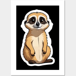 Meerkat Cute Illustration Posters and Art